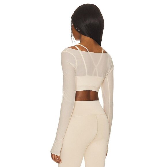 ALO Yoga Airlift Macadamia Long Sleeve Ballet Dream Bra Women's XS - Picture 3 of 5